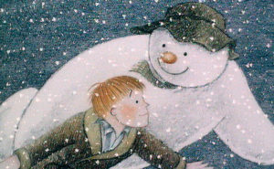 Lumiukko ja poika Lumiukko-elokuvasta.